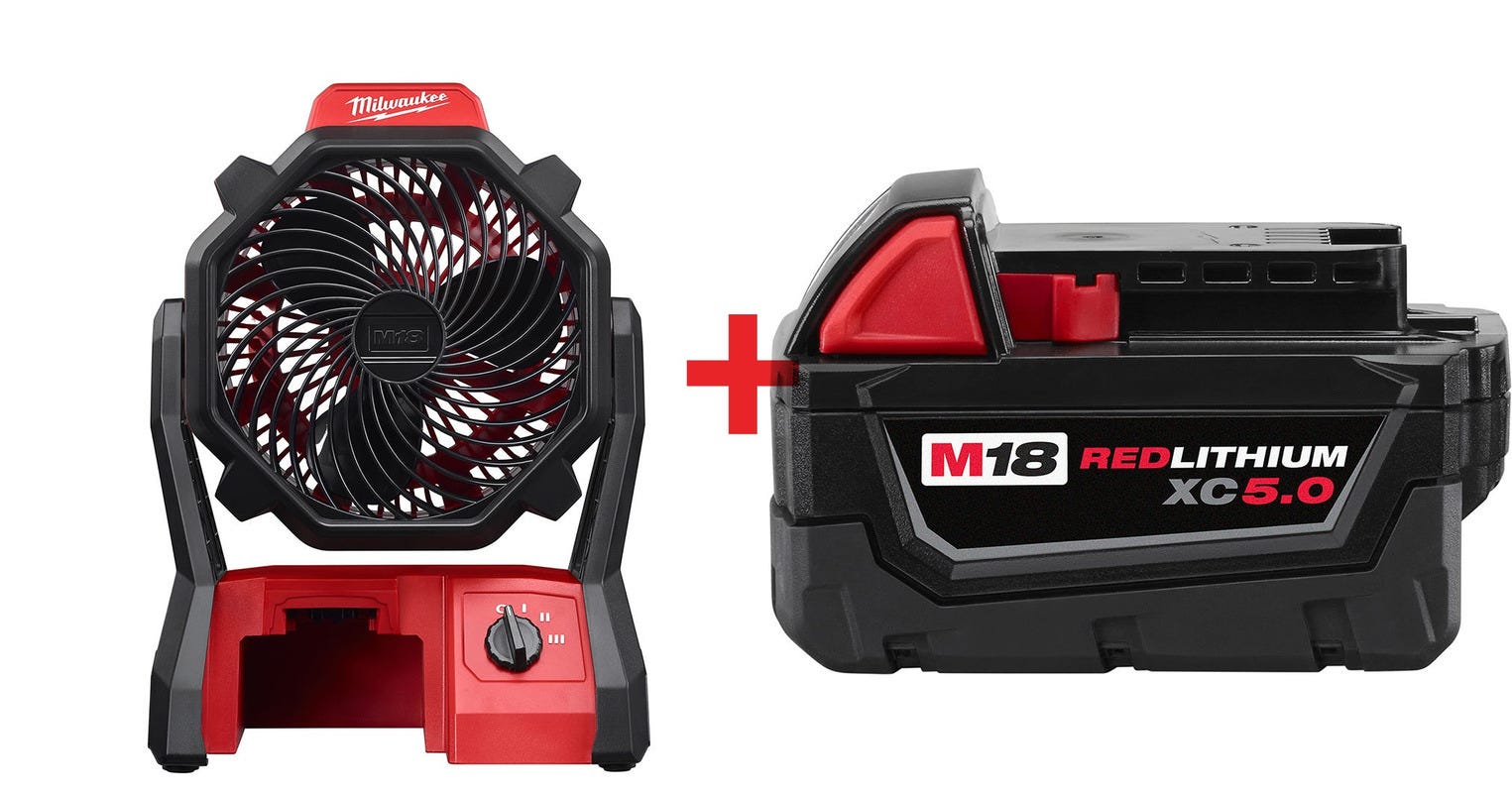 Milwaukee m18 jobsite discount fan