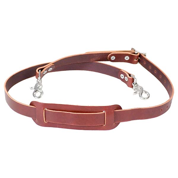 Leather shoulder outlet strap