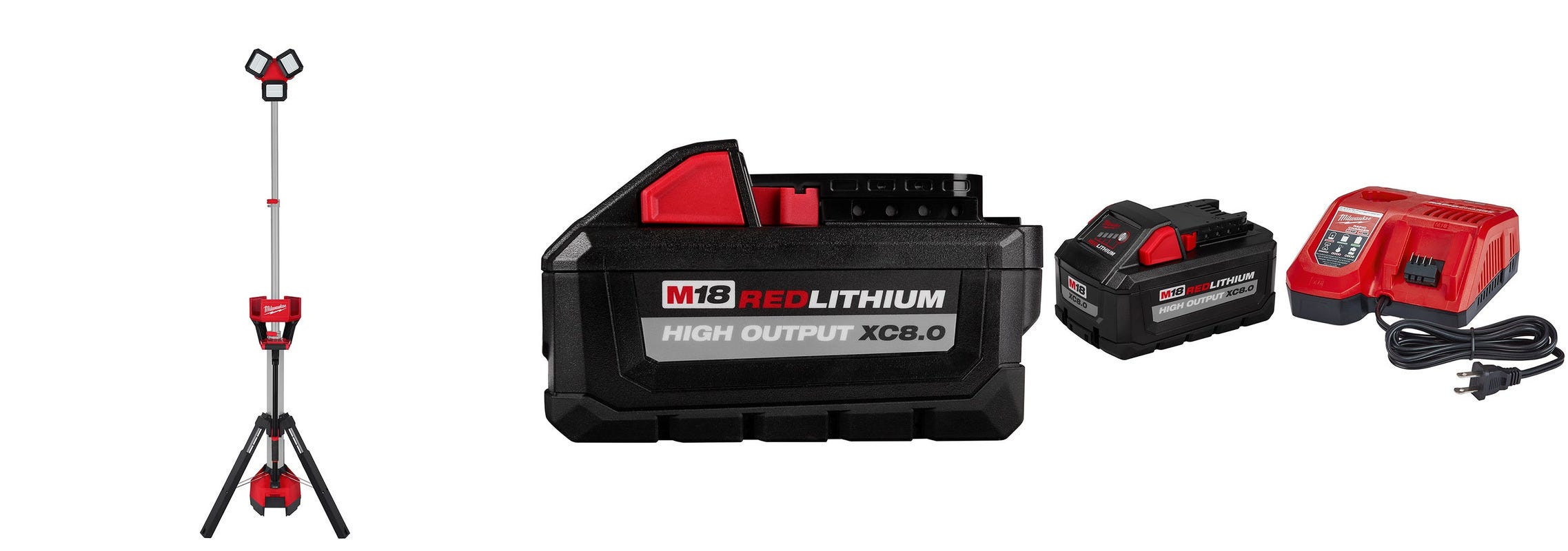 Milwaukee m18 battery online charger lights