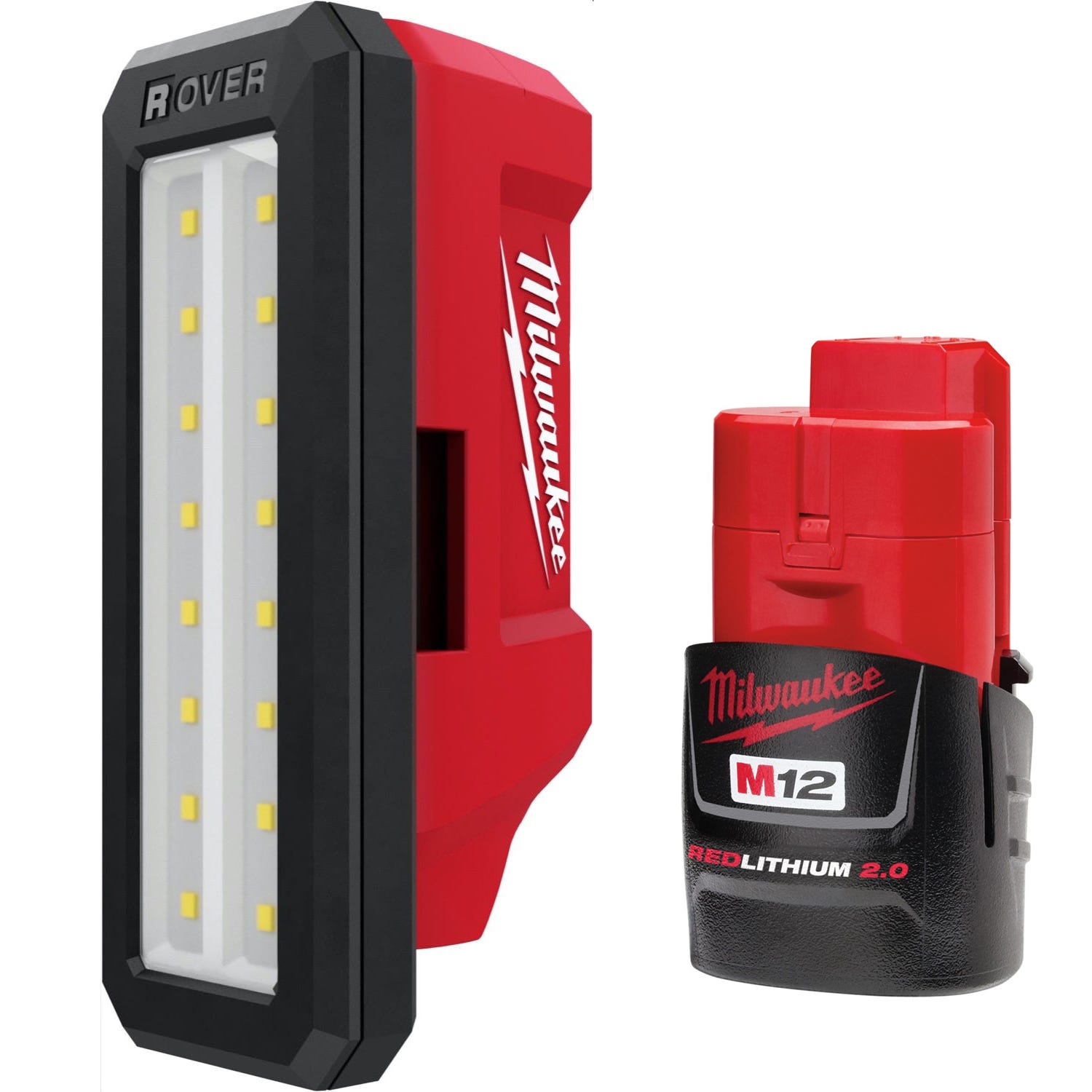 Milwaukee 2367-20 M12 ROVER 700-Lumen Flood Light with USB Charging and  2.0Ah Battery