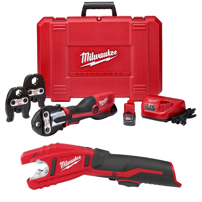 Milwaukee M12 ProPress Tool Kit & Tubing Cutter BUNDLE