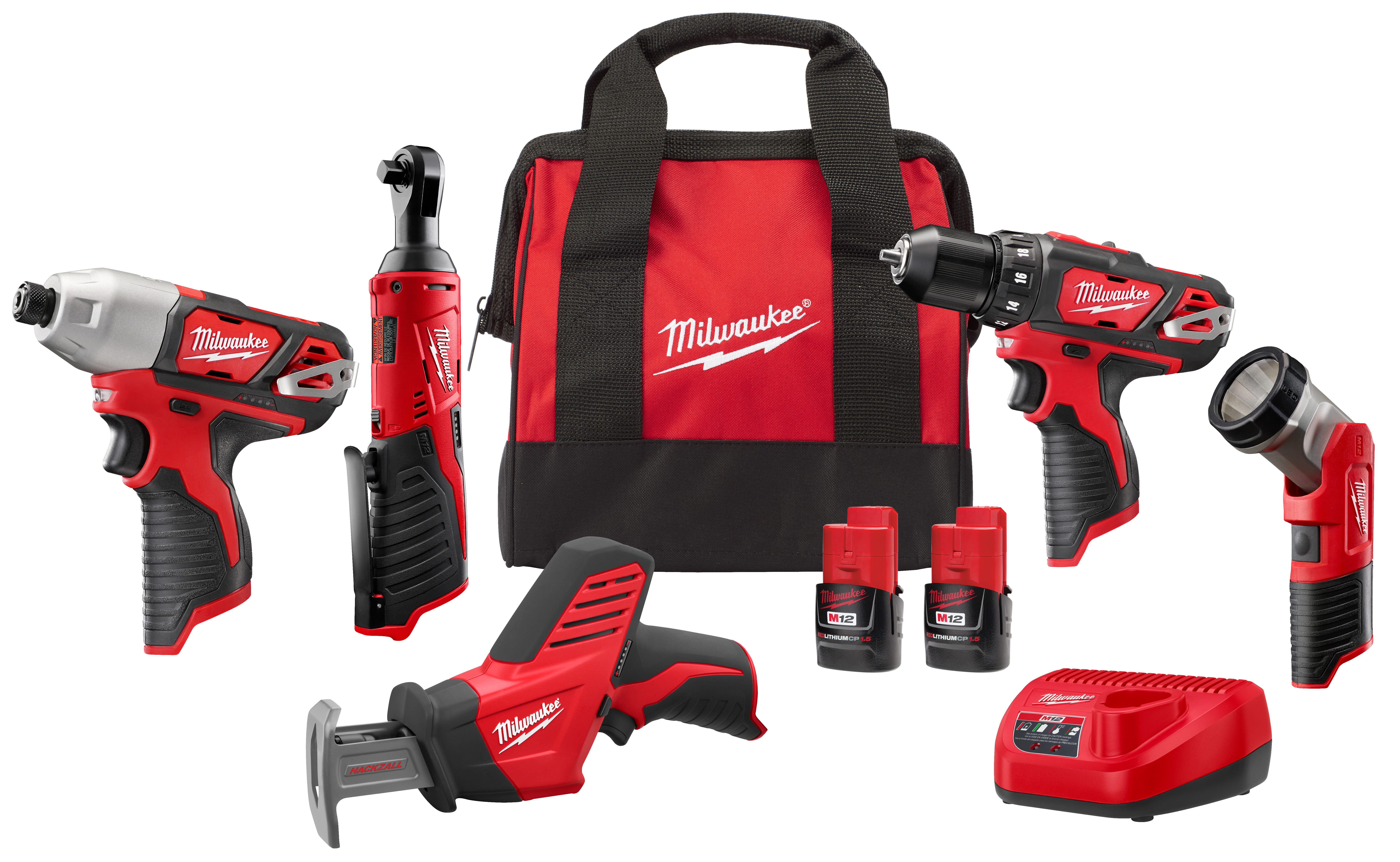 Milwaukee M12 12-Volt Lithium-Ion Cordless Jigsaw and Oscillating Multi-Tool Kit with Two 1.5Ah Batteries, Charger and Tool Bag - 4