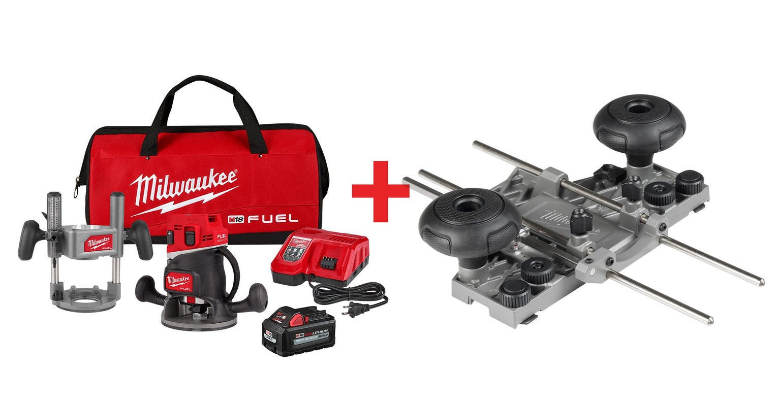 Milwaukee M18 FUEL 1 2 in. Cordless Router Multi Base 6.0Ah Kit