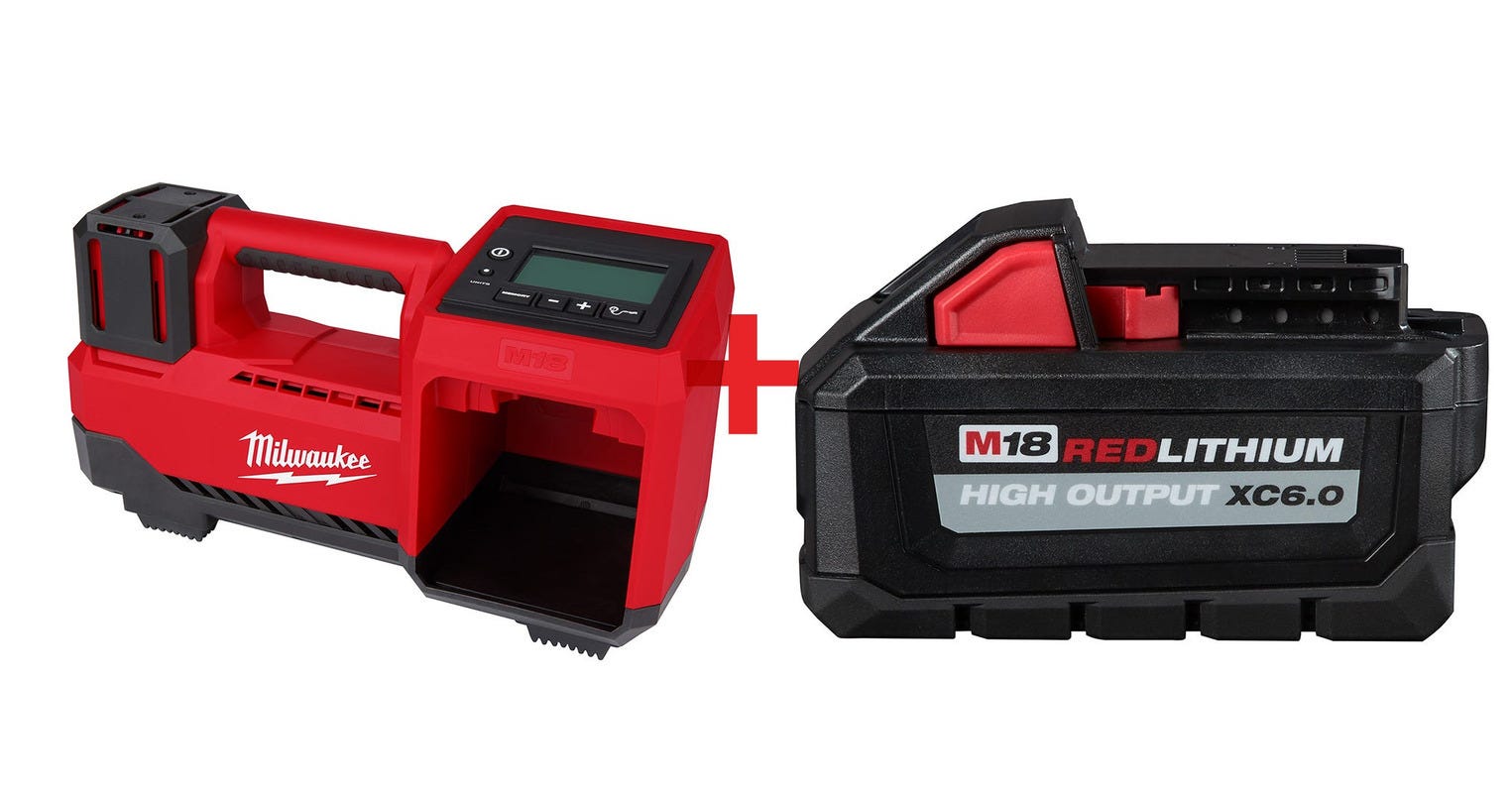 Milwaukee M18 Compact Tire Inflator With M18 Battery Pack