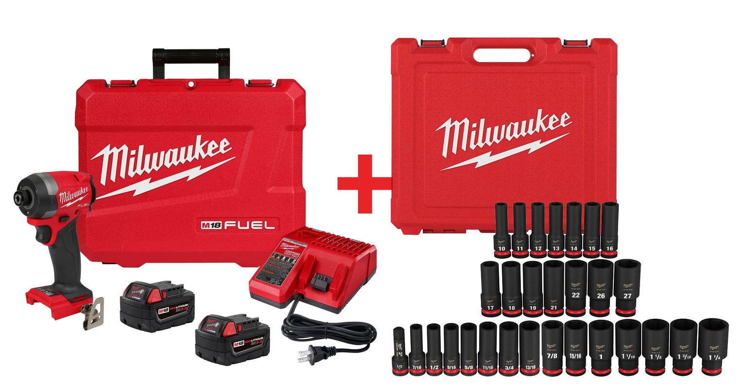 Milwaukee M18 FUEL 1 4 in. Hex Impact Driver Kit with 29 Piece