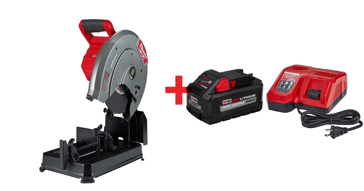 Milwaukee M18 FUEL 14 Inch Abrasive Chop Saw with M18 8.0Ah