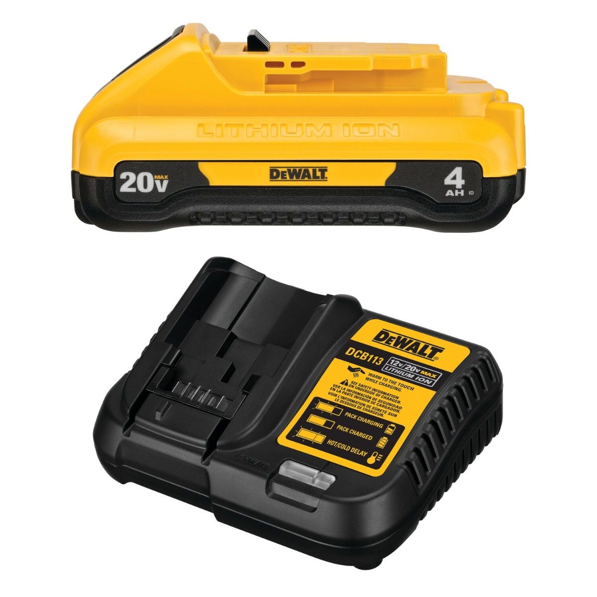 DeWalt DCB240C 20V MAX Compact 4.0Ah Battery Starter Kit