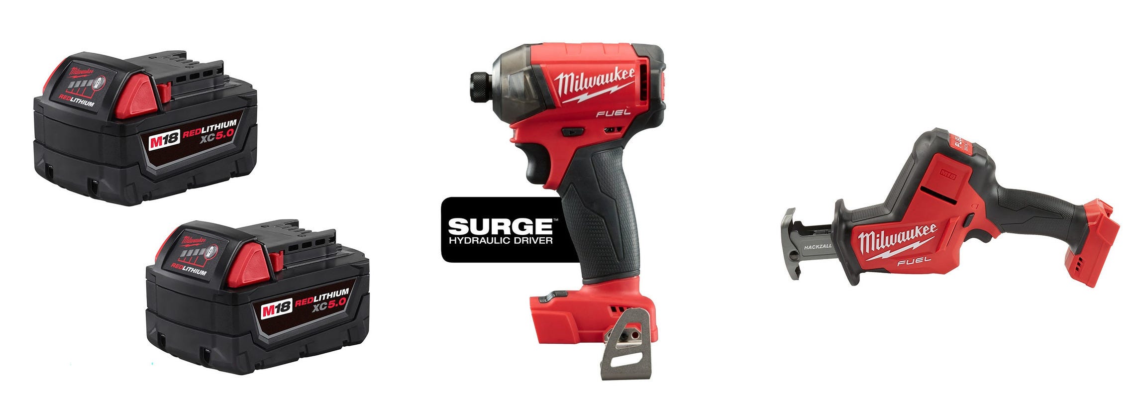 Milwaukee M18 FUEL Hex Hydraulic Driver and M18 FUEL Hackzall Recip Saw  with Battery 2-Pack