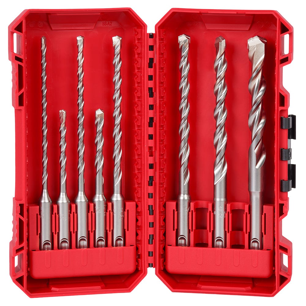 Milwaukee 8pc. SDS Plus M 2 2 Cutter Drill Bit Kit