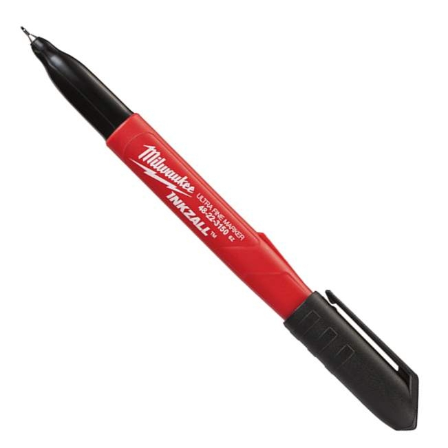 Milwaukee INKZALL Ultra Fine Point Black Job Site Pen (12-Pack