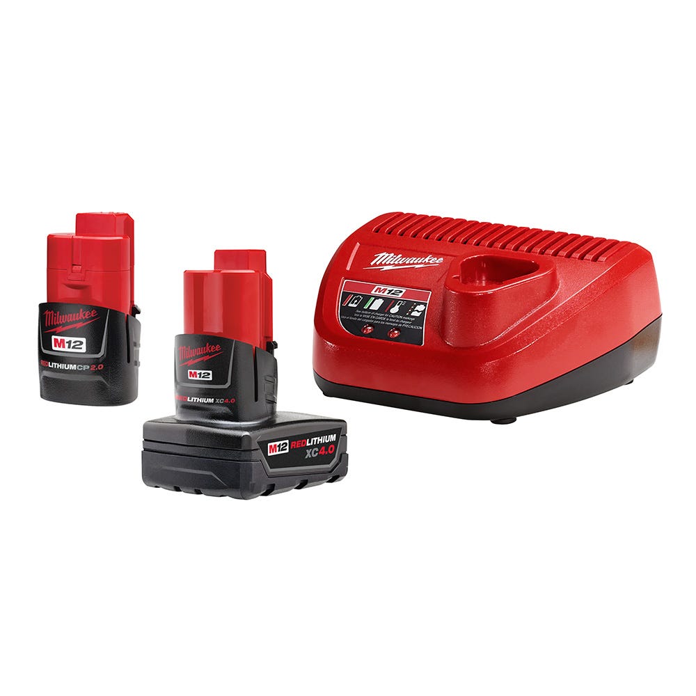 Milwaukee 48 59 2424 M12 REDLITHIUM CP2.0 XC4.0 Starter Pack