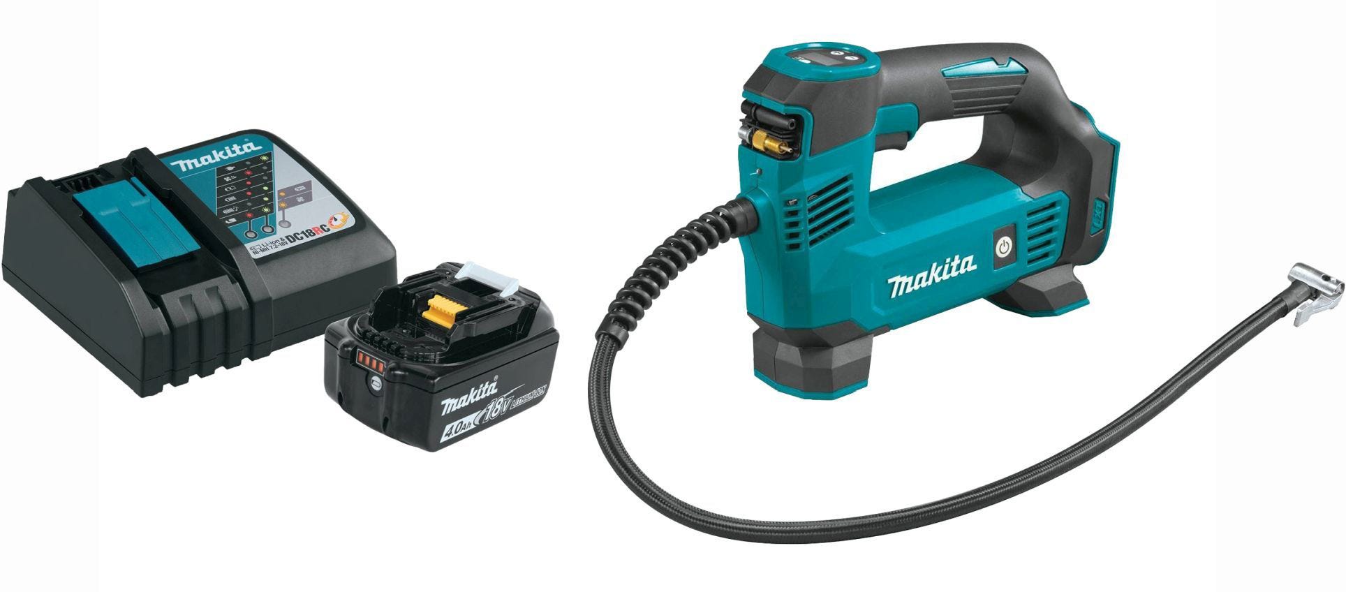 Makita DMP180ZX 18V Cordless Inflator 4.0Ah Battery and Charger