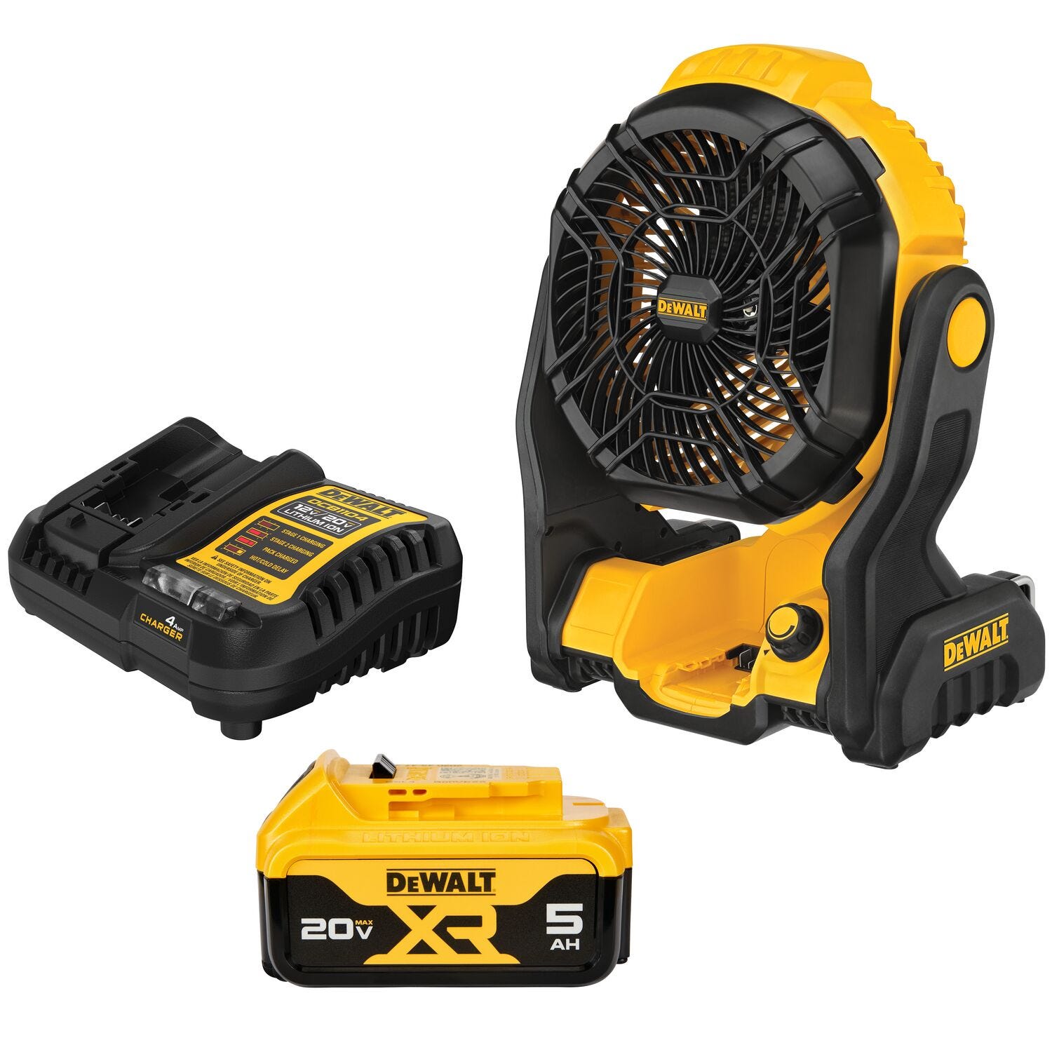 DeWalt DCE512P1 20V MAX Jobsite Fan 5.0Ah Kit