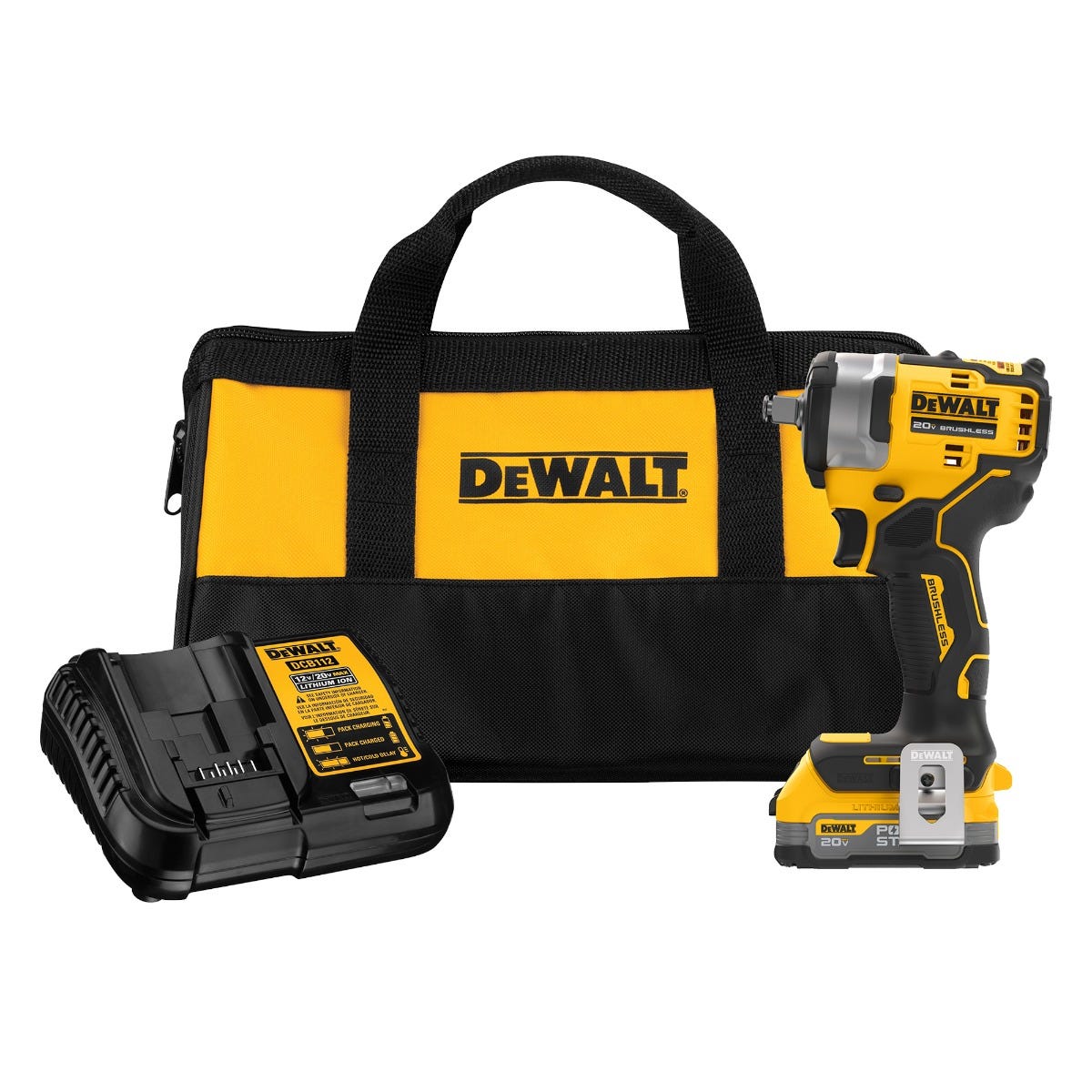 DEWALT DCF911E1 20V MAX 1 2 in. Cordless Impact Wrench with Hog Ring Anvil Kit