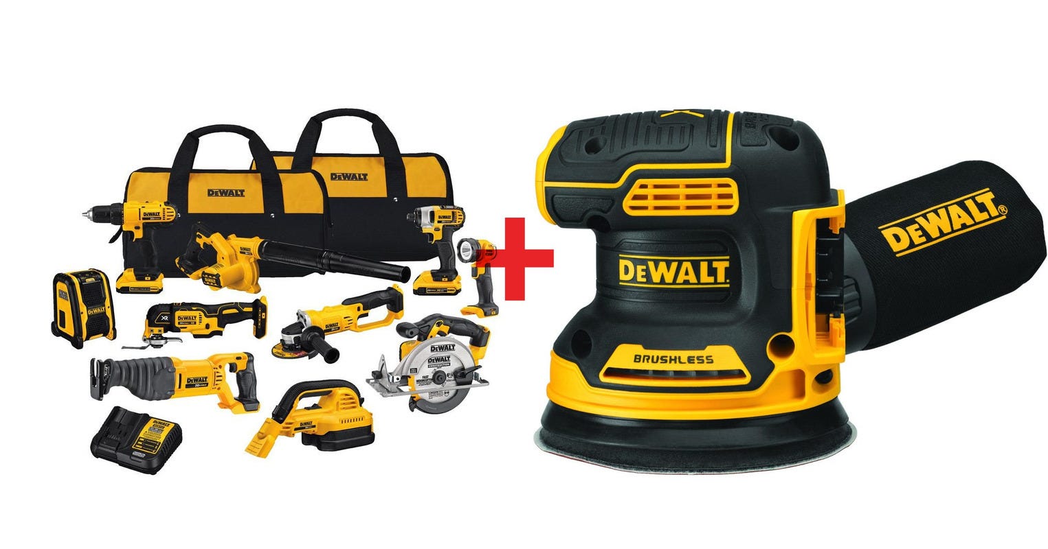 Dewalt combo best sale kit with sander