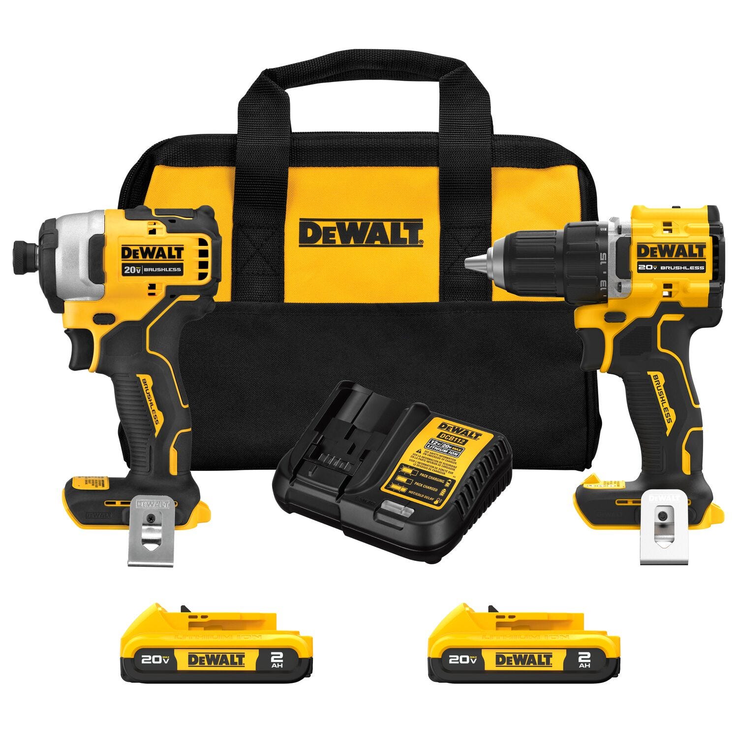 DeWalt DCK225D2 ATOMIC COMPACT SERIES 20V MAX Brushless Drill Driver Impact Driver 2.0Ah Combo Kit