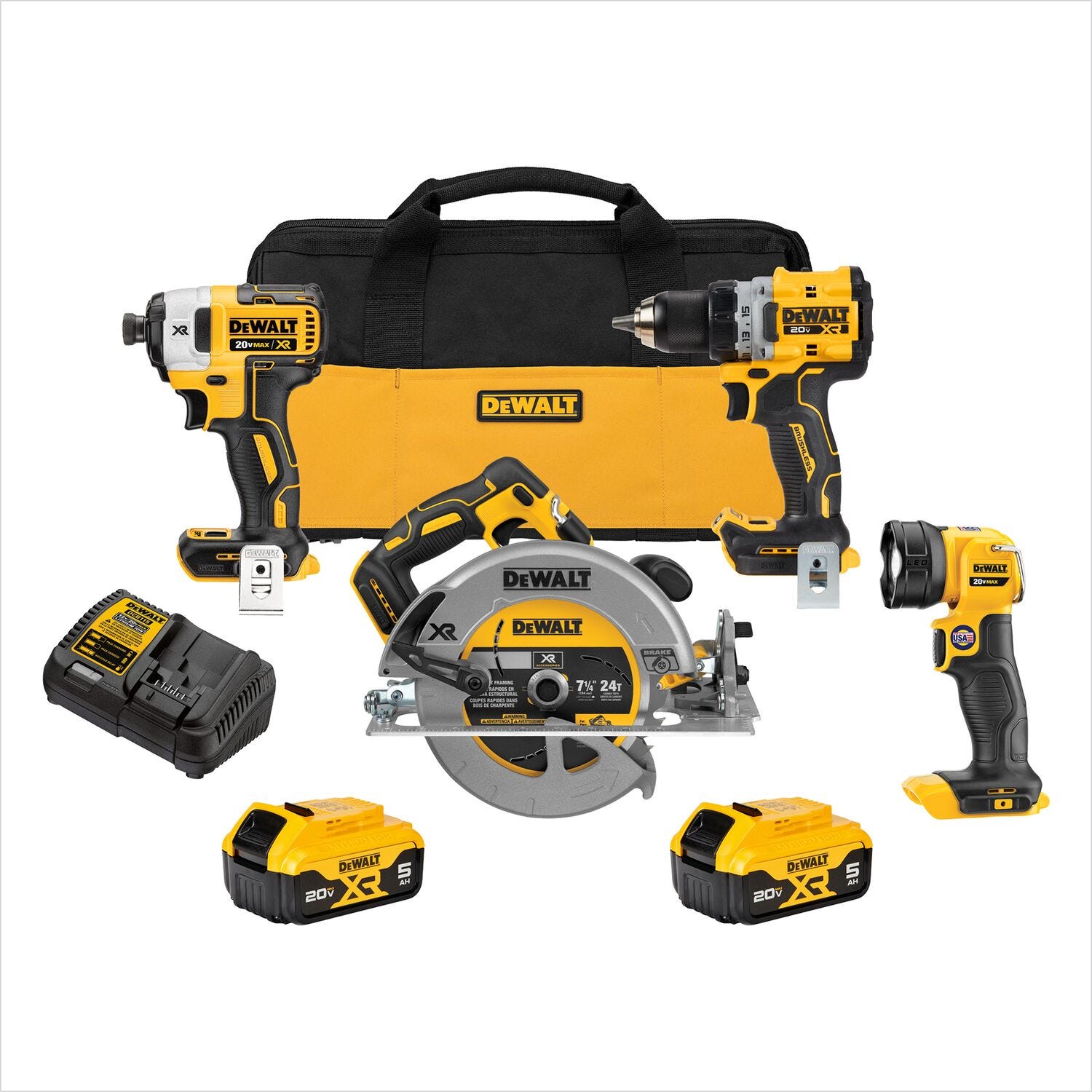 Dewalt 20v max xr brushless combo kit hot sale