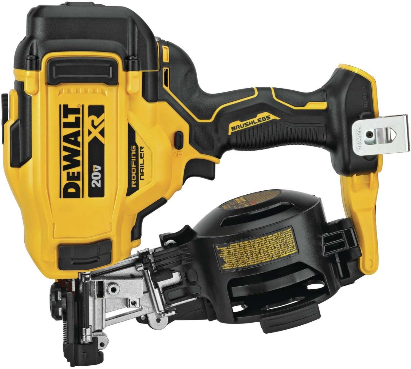 DeWALT DCN45RNB 20V MAX 15-Degree Cordless Coil Roofing Nailer, Tool Only