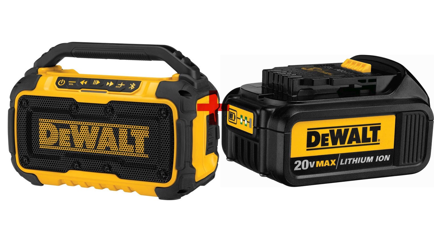 DeWalt 12V 20V MAX Jobsite Bluetooth Speaker plus 20V MAX 3.0