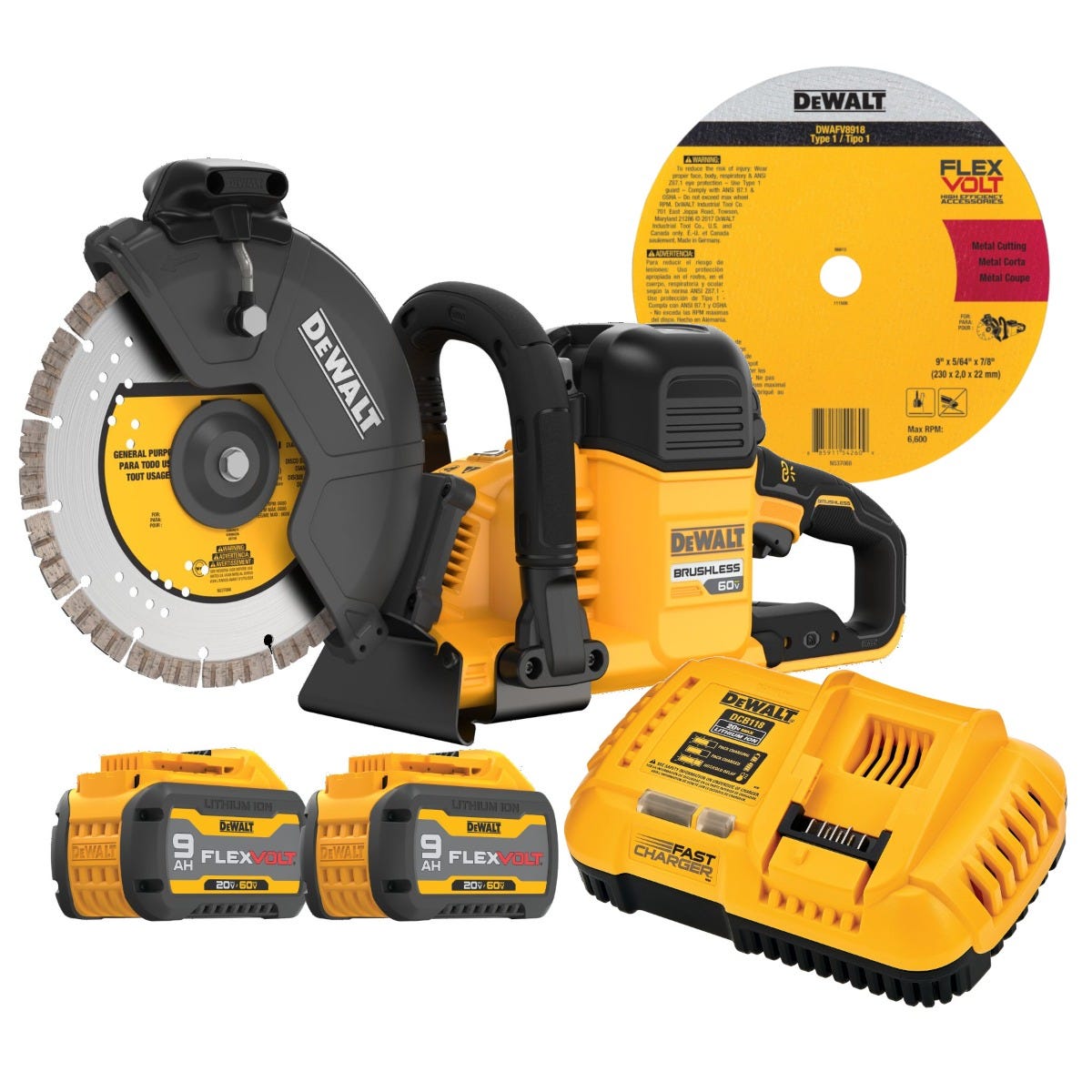 DeWalt DCS692X2 FLEXVOLT 60V MAX Brushless 9