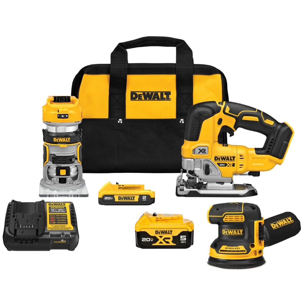 DeWalt DCK307D1P1 20V MAX XR 3 Tool Woodworking 5.0Ah Combo Kit