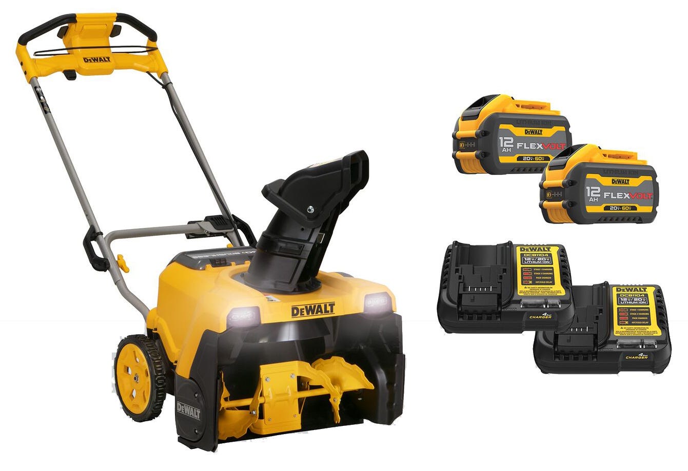 DeWalt DCSNP2142Y2 60V MAX 21 in. Single Stage Snow Blower 12.0Ah Kit