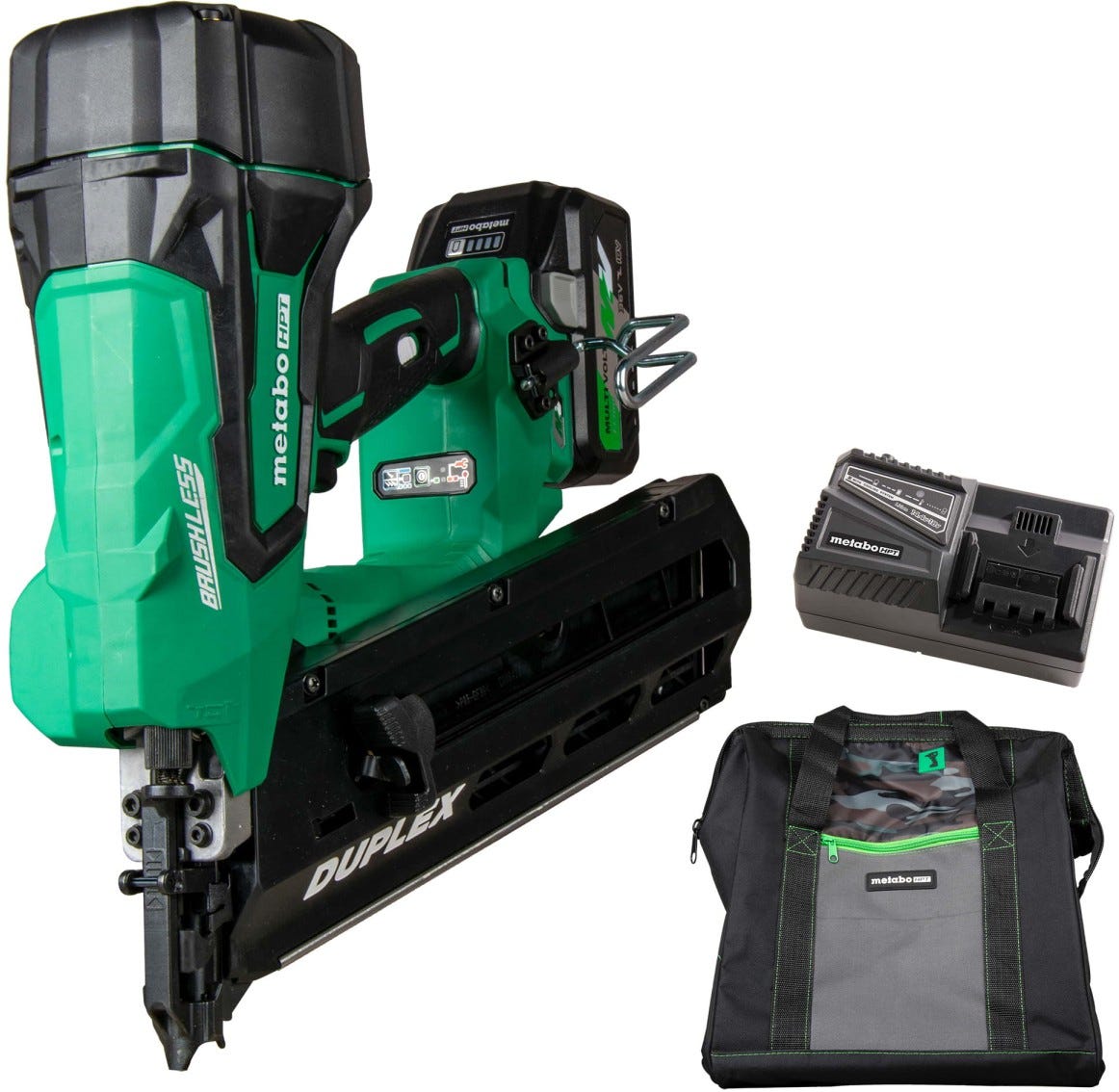 Metabo HPT NR3675DDM 36V MultiVolt Cordless Duplex Nailer 2.5 AH Kit