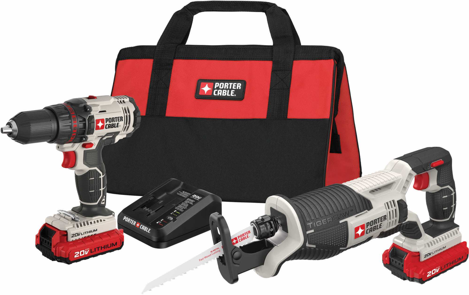 Porter Cable-PieceCK603L2 20V Max Drill & Reciprocating Saw Combo Kit