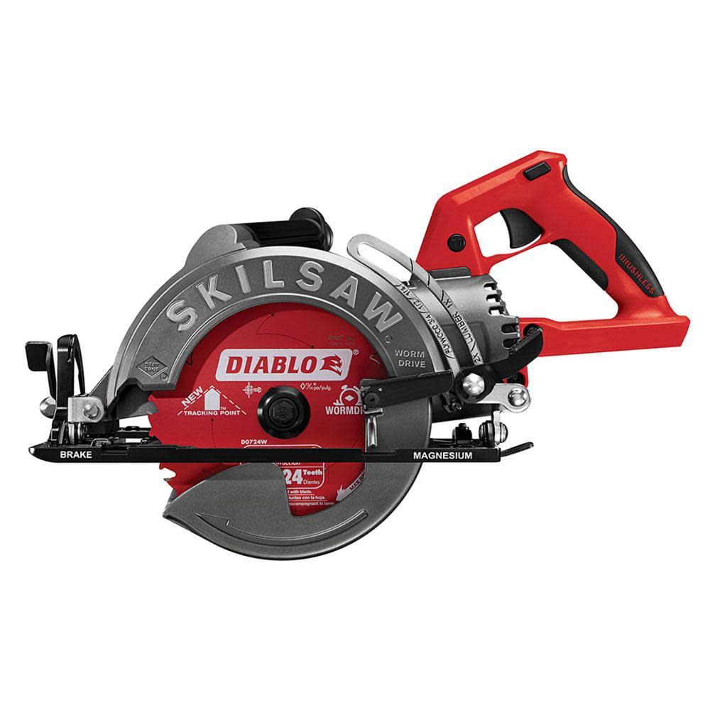 Battery powered worm online drive saw