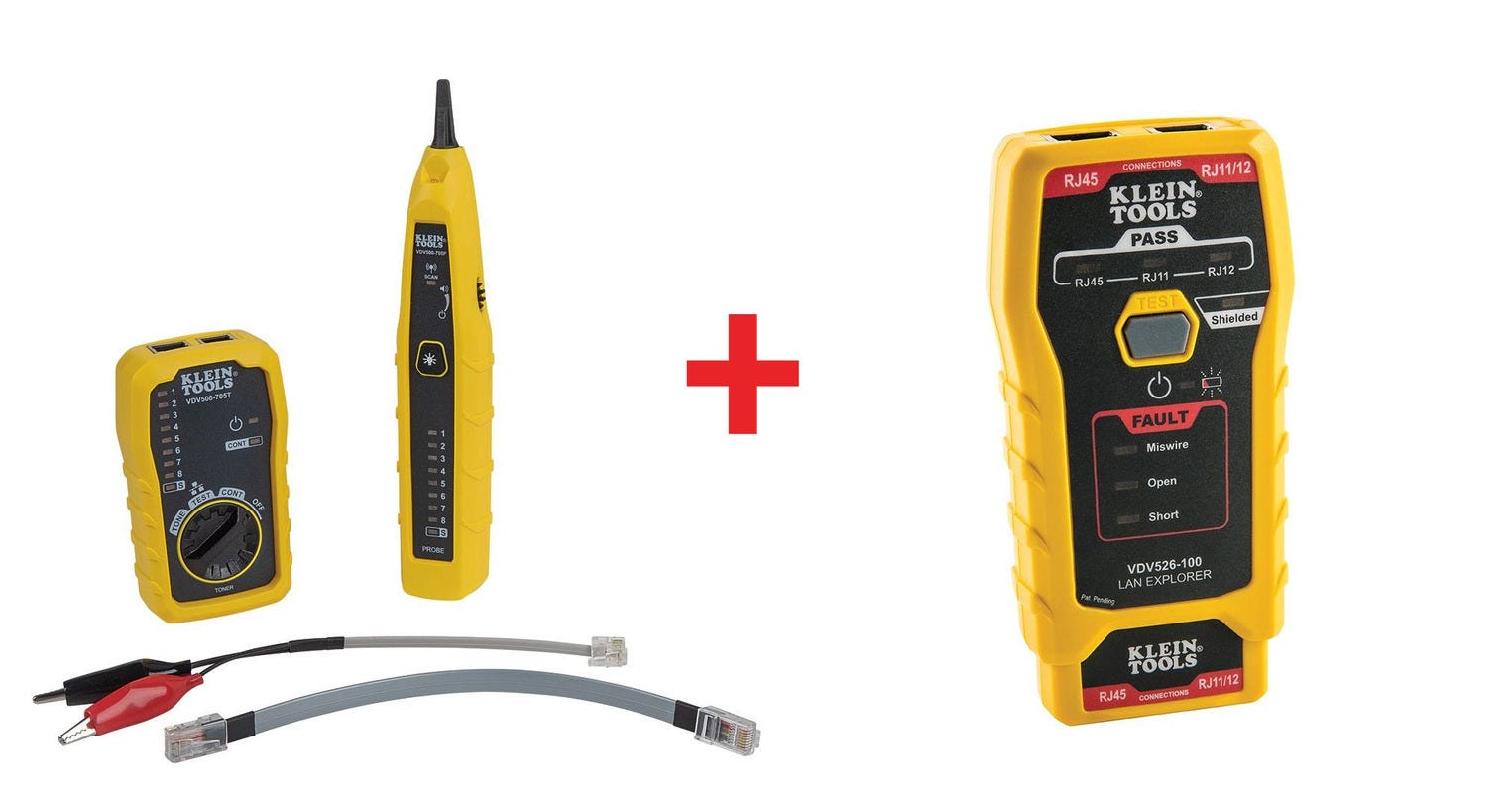 Klein Tools Tone & Probe Test and Trace Kit with LAN Explorer