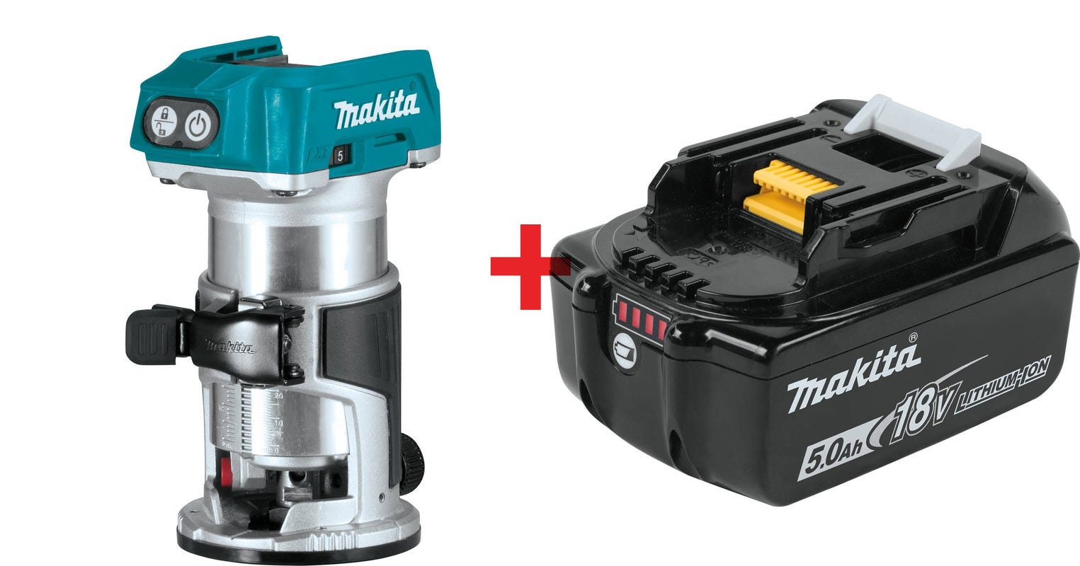 Makita 18v cordless compact router deals xtr01z