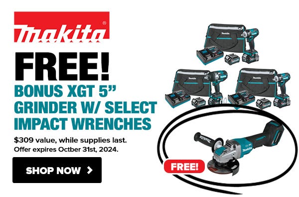 Get a FREE Cordless Grinder, Bare Tool