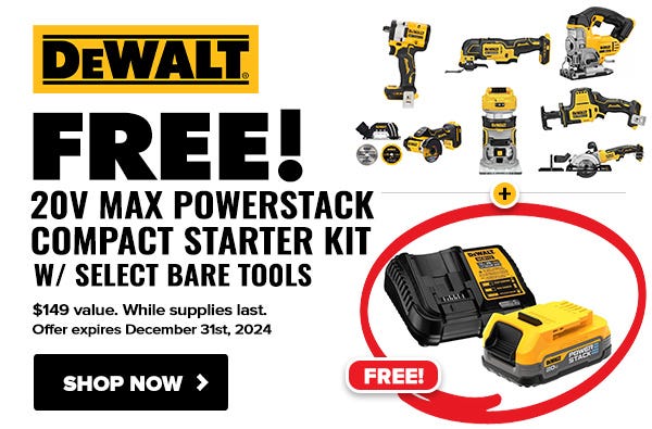 20V MAX POWERSTACK Starter Kit - a $149 value with this purchase!