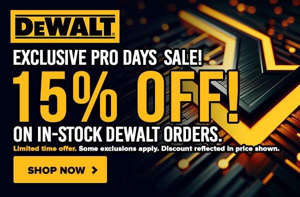 15% off DeWalt