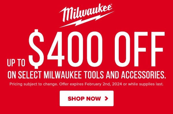 Save on Milwaukee Tools