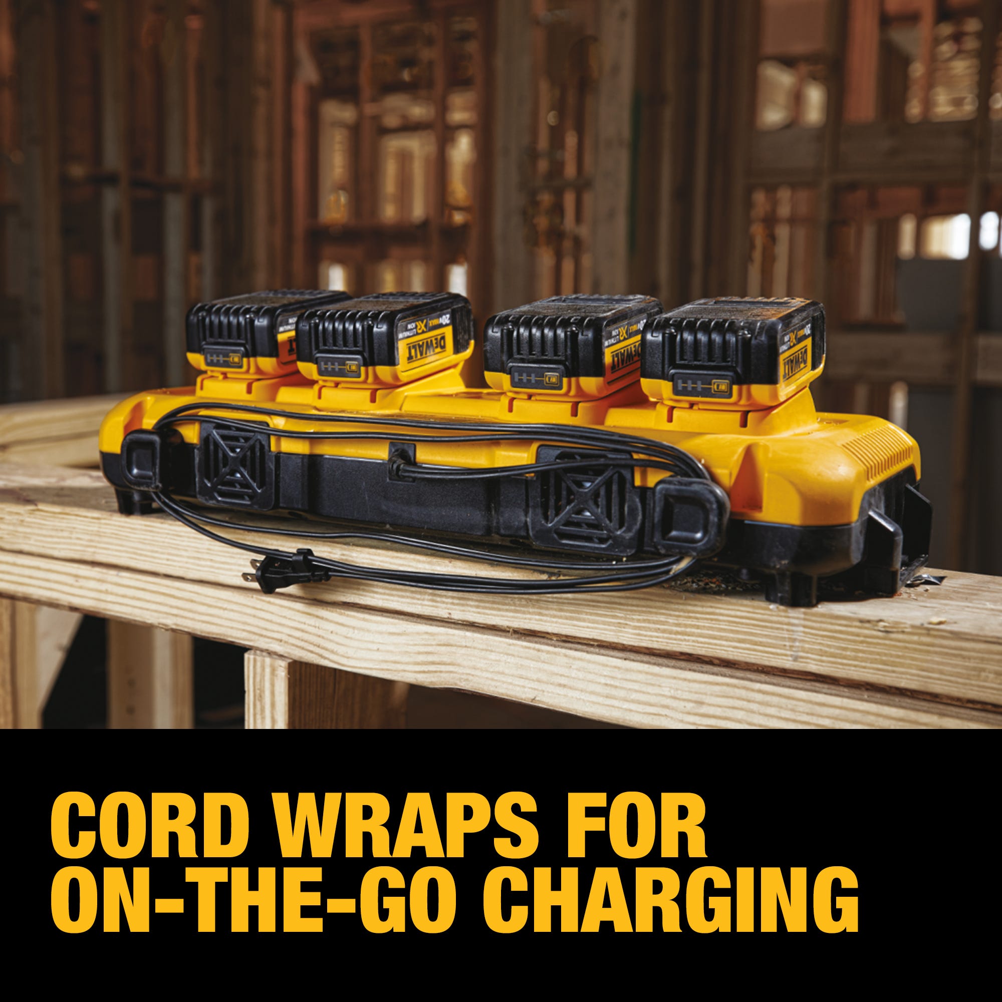 DeWALT DCB104 4 Port Durable Multiport Recharging Simultaneous