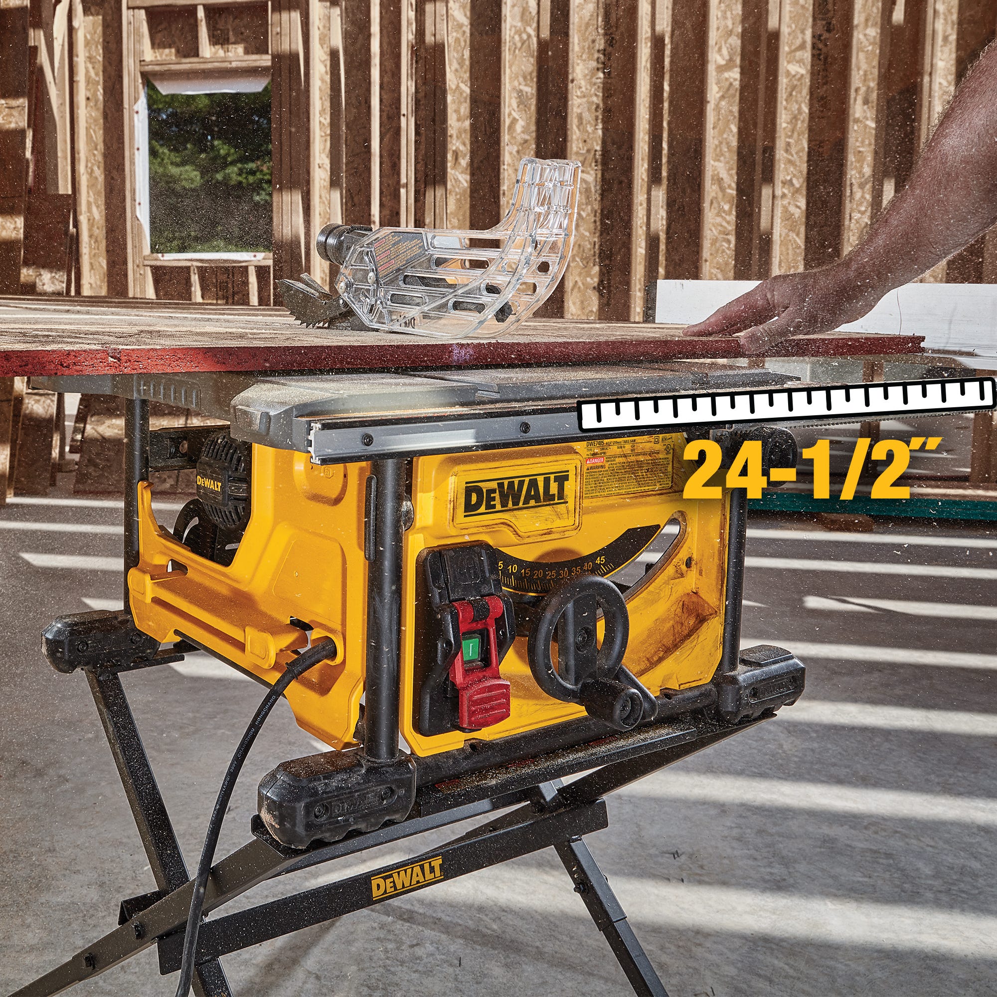 DeWalt DWE7485WS 8-1/4 in. Compact Jobsite Table Saw with Stand